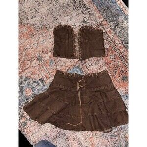 2 piece matching skirt set western wear Nashville XSmall by MissGuided